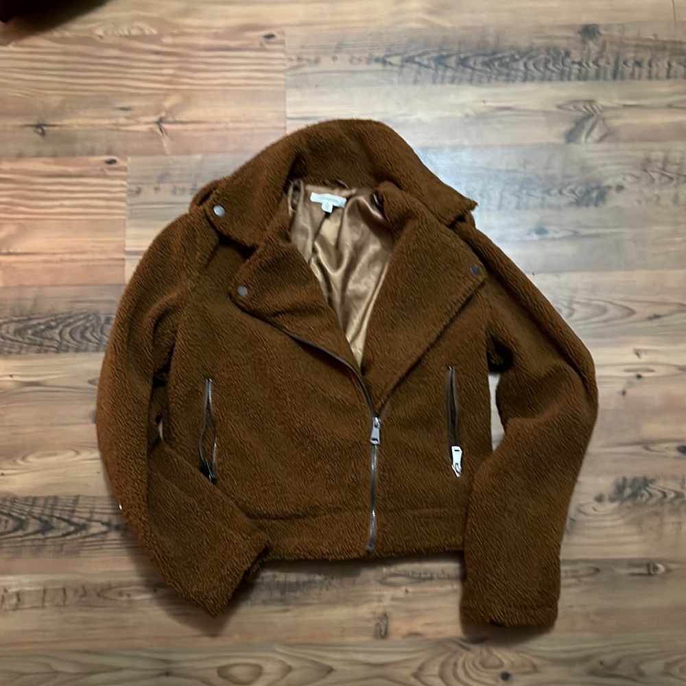 woman’s warm fashionable jacket